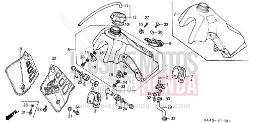 KRAFTSTOFFTANK (2) CR250RF de 1985